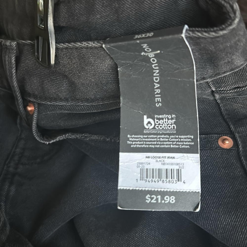 No Boundaries Men’s Loose Fit Denim Jeans Size 36X30 - Picture 6 of 11